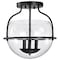 Nuvo Amado 3-Light Semi Flush Mount Matte Black Clear Glass 60/7823 - alternate 7